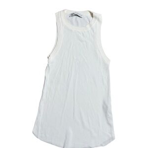 ZARA Women’s Ribbed Sleeveless / crew neckline Tank Top – Ivory/Cream – Size M